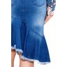 24089 modelo cabelo castanho saia sino jeans costas baixo detalhe titanium
