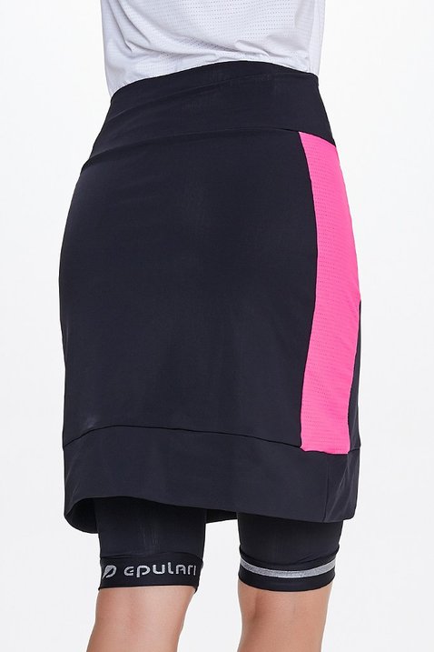 shorts saia ciclista com almofada epulari costas baixo lateral