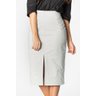 saia em couro marfim lapis pele mania frente baixo