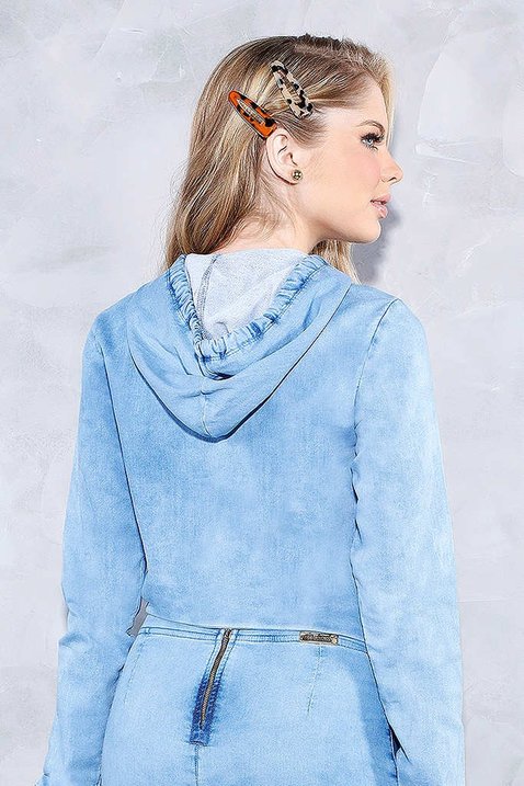 blusa moletom com capuz e pedrarias titanium costas
