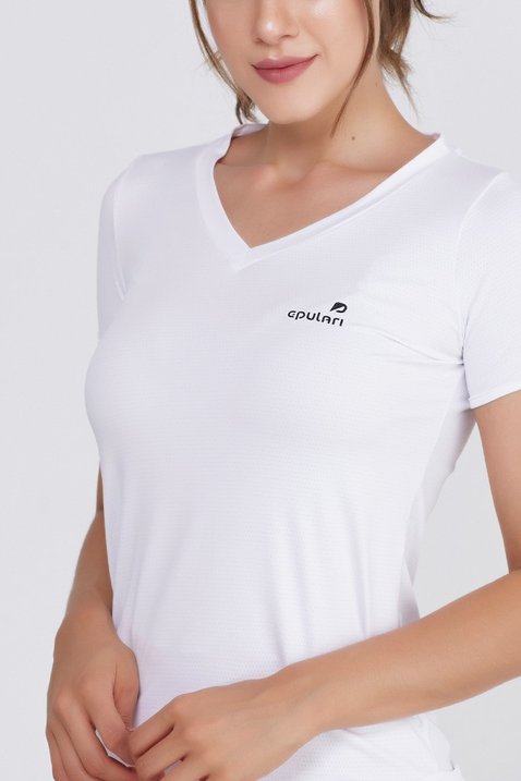 t shirts feminina branca alongada protecao uv50 ep004br frente det