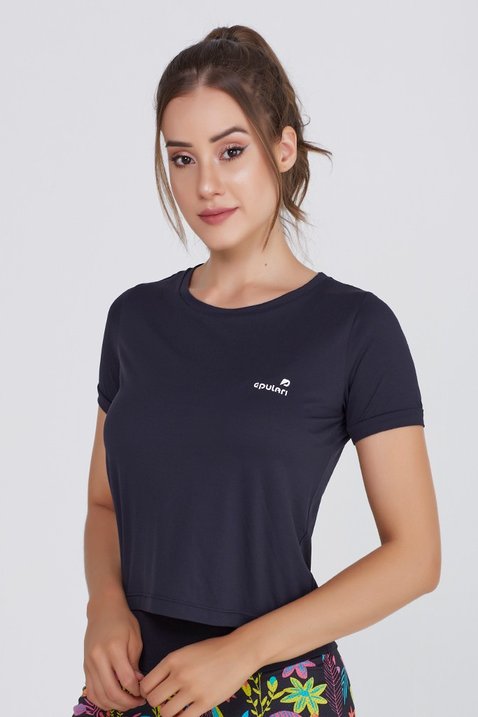 t shirts fitness feminina preta cropped ultracool fit epulari ep002pr frente