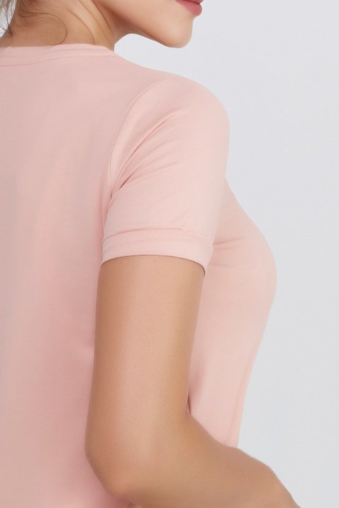 t shirt cropped fitness rose poliamida uv50 epulari ep002ro costas det
