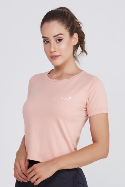 t shirt cropped fitness rose poliamida uv50 epulari ep002ro frente