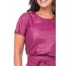 t shirt magenta em couro legitimo pele mania pm7030 3
