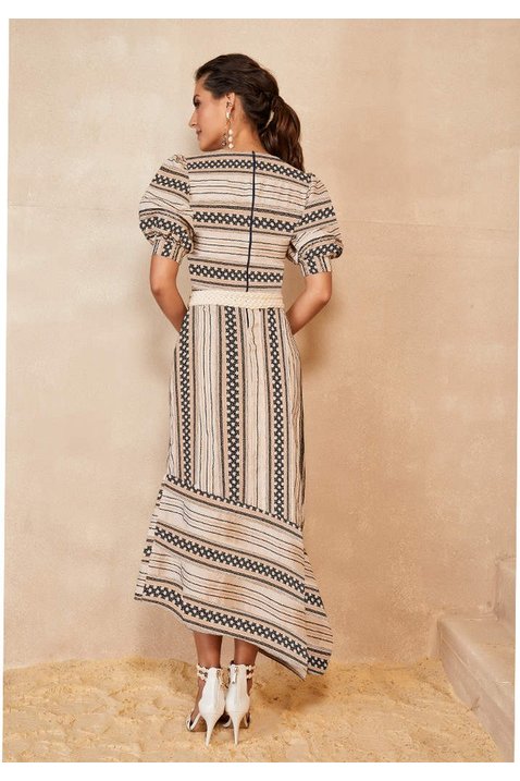 vestido listrado barra assimetrica jaquard alto relevo titanium jeans ttn25204 6