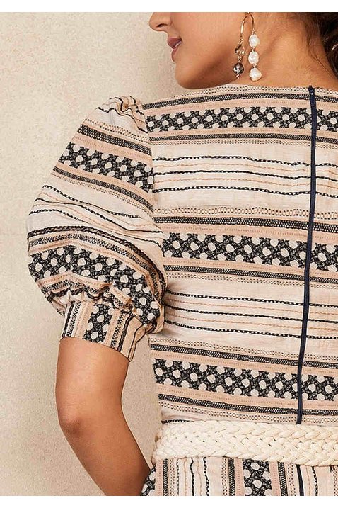 vestido listrado barra assimetrica jaquard alto relevo titanium jeans ttn25204 8