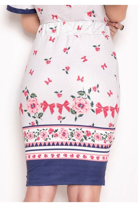 saia lapis branca estampada com amarracao laura rosa costas