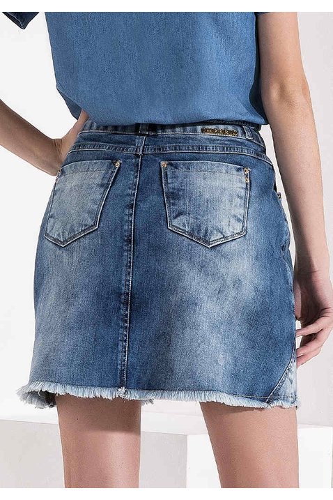 blusa feminina jeans detalhe de amarracao imperio z costas baixo