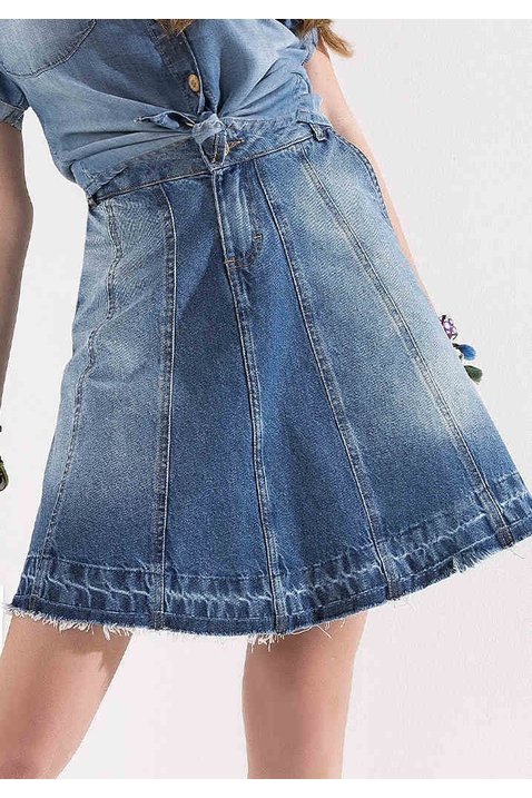 saia gode jeans detalhes em recortes imperio z