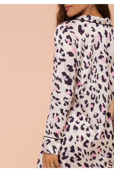 camisola animal print claudia lekazis costas cima detalhe