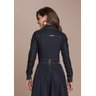 camisa feminina jaqueta jeans preto titanium costas cima