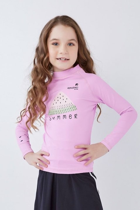 blusa feminina infantil manga longa piscina poliamida uv50 epulari kids1