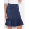 saia sino jeans detalhe trancado no cos laura rosa baixo