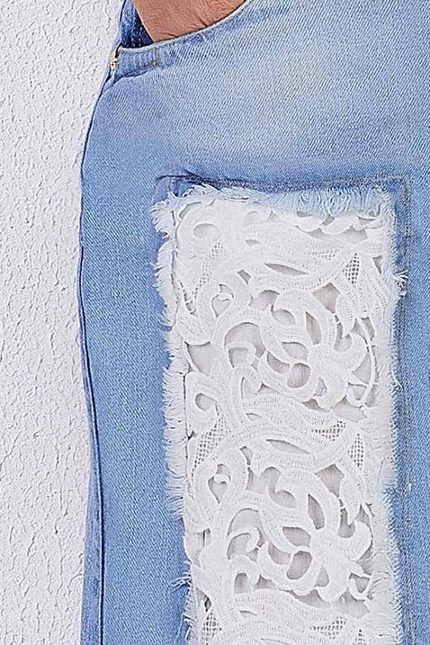 saia jeans evase barra desmanchada 1