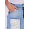 saia jeans evase barra desmanchada 10