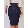 saia jeans escuro push up titanium jeans costas baixo
