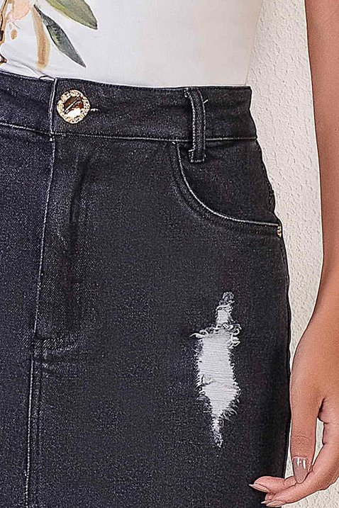 saia preta recortes barra desfiada 7