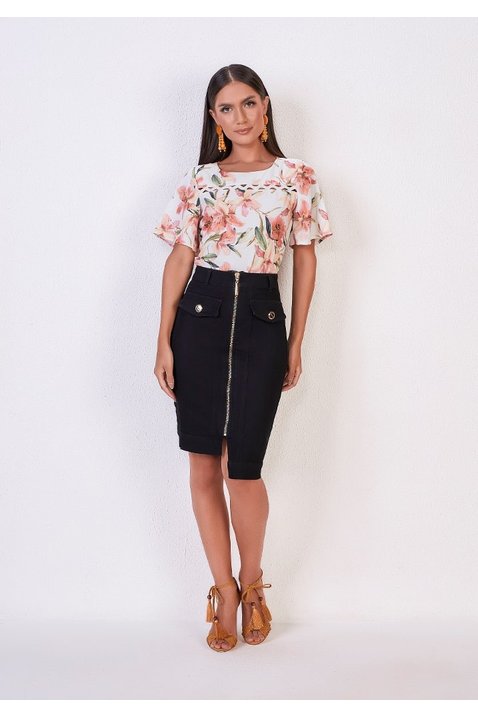 Camisa Branca Saia Lapis Com Scarpin Saia Longa Camisa Com Saia