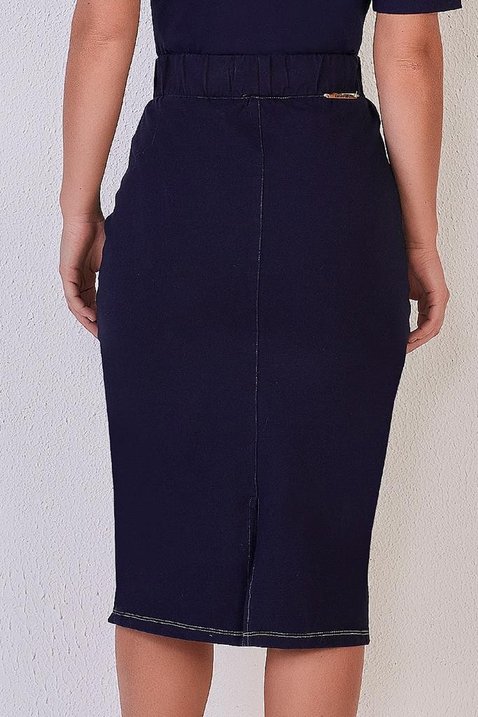 saia malha denim lapis midi titanium jeans 6