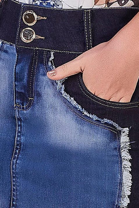 saia jeans reta detalhe lateral titanium jeans 3