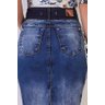 saia jeans reta detalhe lateral titanium jeans 7