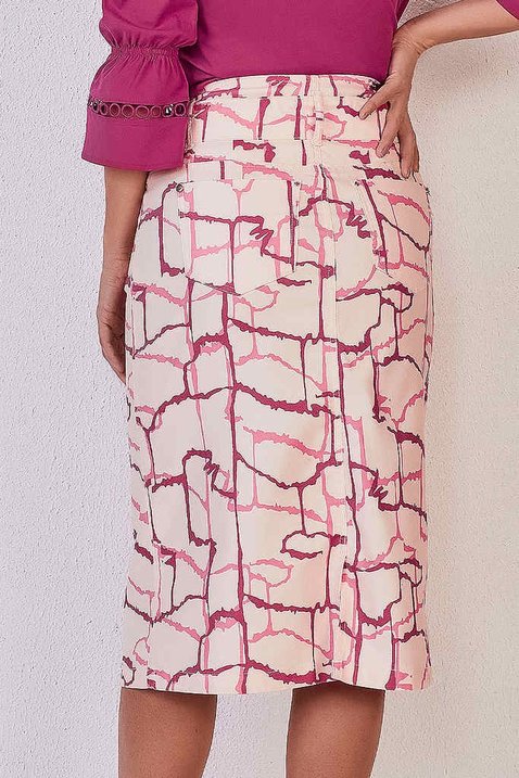 saia estampada midi fenda frontal 1