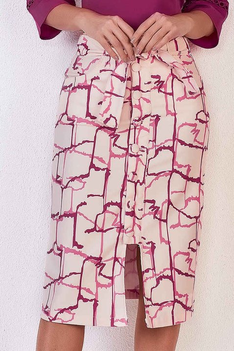 saia estampada midi fenda frontal 6