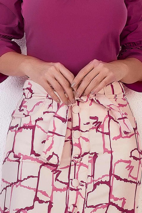 saia estampada midi fenda frontal 7