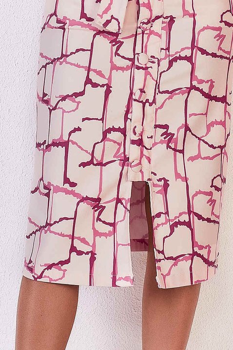 saia estampada midi fenda frontal 9