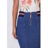 saia lapis jeans sustentavel com cos em ribana titanium detalhe