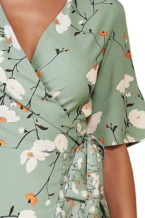 vestido verde claro estampado transpassado 7