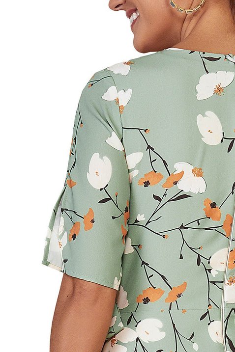 vestido verde claro estampado transpassado 8