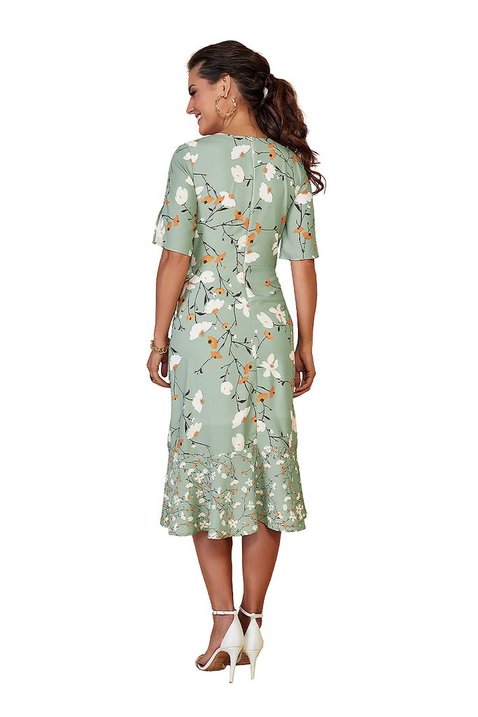 vestido verde claro estampado transpassado 11