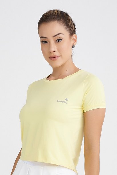 cropped amarelo claro mangas curtas 2