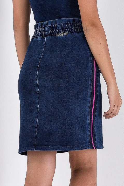 saia lapis malha denim com cos em elastico imperio z 6