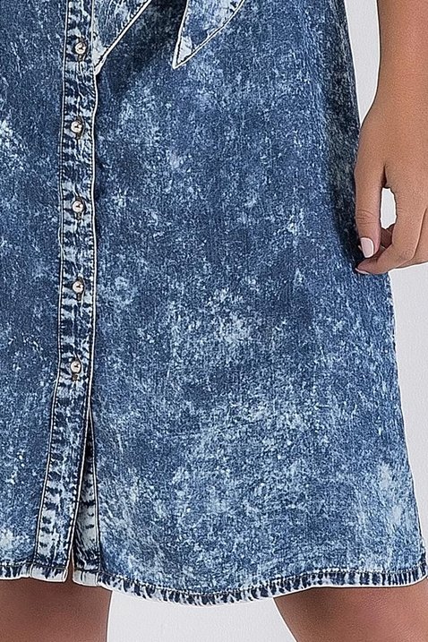 vestido jeans com faixa babado imperio z 3