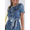 vestido jeans com faixa babado imperio z 1