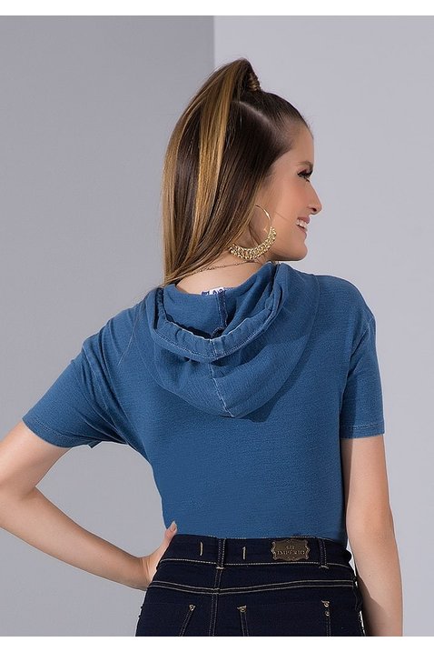 blusa malha denim azul com capuz imperio z costas cima