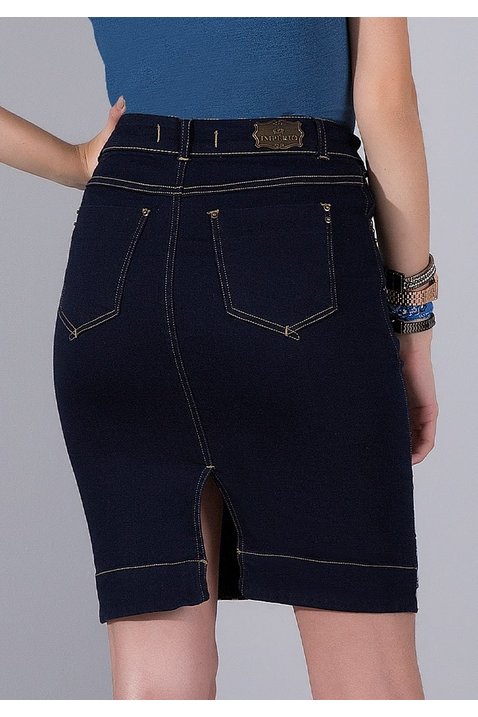 saia jeans detalhe de barra frontal virada com silk imperio z costas