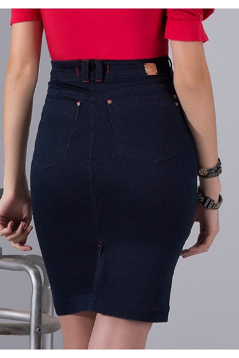 saia tradicional jeans marinho imperio z costas baixo