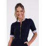 vestido malha denim com ziper frontal imperio z cima