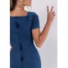 vestido tubinho denim decote princesa imperio z costas cima detalhe