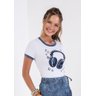 t shirt plano estampada com gola arredondada imperio z cima