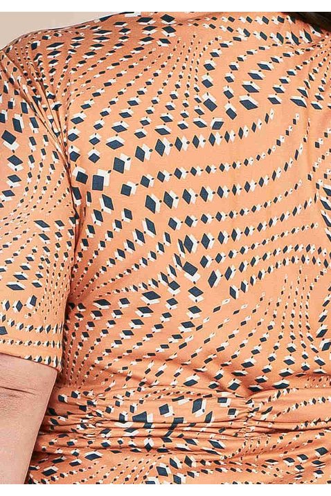 vestido malha plus size estampa exclusiva titanium jeans costas cima detalhe zoom