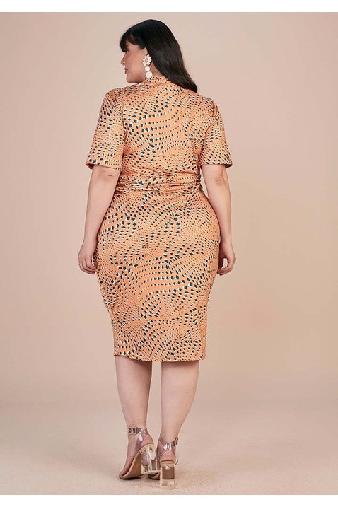 vestido malha plus size estampa exclusiva titanium jeans costas