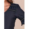 blusa glan jeans sustentavel aviamento sobreposto titanium cima detalhe zoom