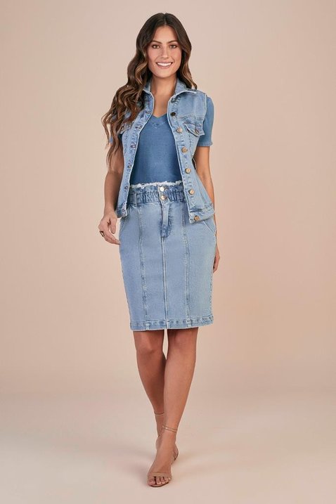 colete jeans com bolsos frontal sustentavel titanium jeans 5