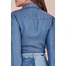 camisa feminina jeans com bolsos titanium jeans 5
