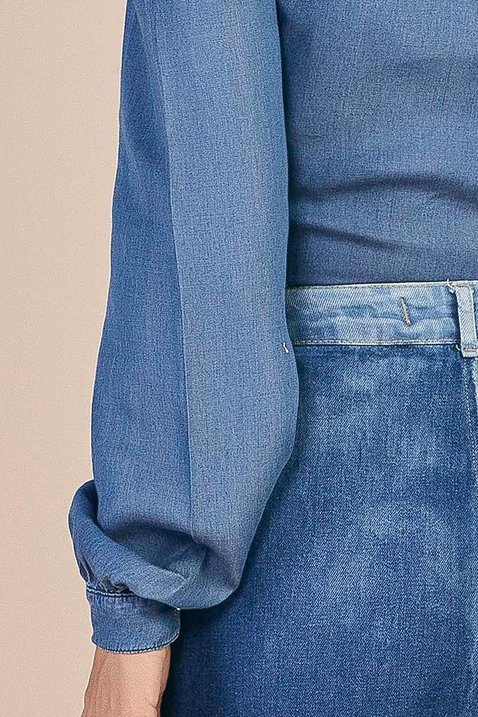camisa feminina jeans com bolsos titanium jeans 6